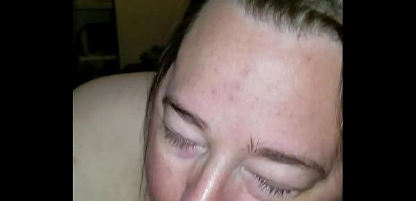 trailer park milf sucking bbc while husband sleep in livingroom